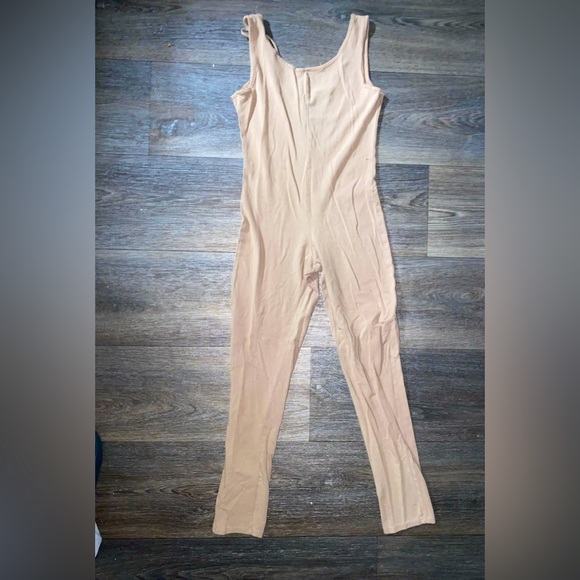 Heart & Hips Tan Jumpsuit - Picture 1 of 6